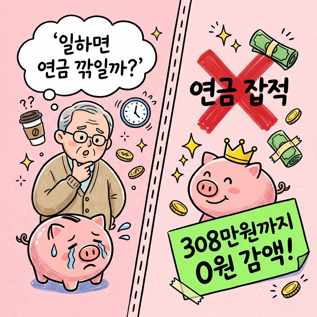 일하면 연금 깎일까? 308만원 안전선